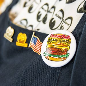 Photo1: MOON Burger Can Badge