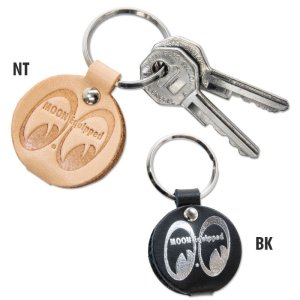Photo2: MOON Equipped Round Leather Key Ring