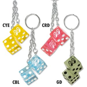 Photo4: MOON Twin Dice Keyring