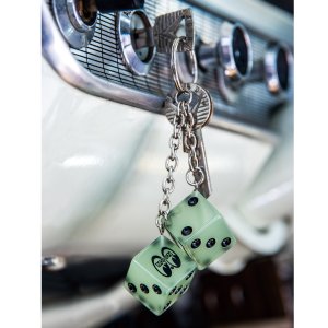 Photo2: MOON Twin Dice Keyring