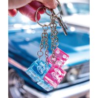 MOON Twin Dice Keyring
