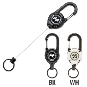 Photo3: MOON Equipped Carabiner Reel Key Ring