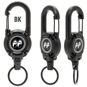 Photo4: MOON Equipped Carabiner Reel Key Ring