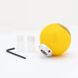 Photo2: MOONEYES Eyeball Shift Knob Yellow / Black Emblem