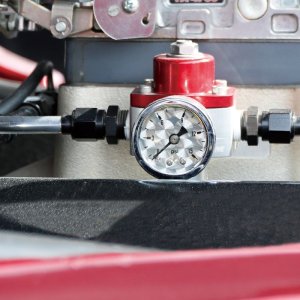Photo1: Direct mount Pressure Gauge Engine-Turned Facia Face  (0-15psi)