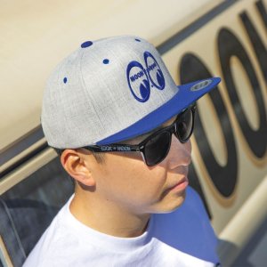 Photo2: MOON Equipped Eyeshape Wool Flat Visor Cap