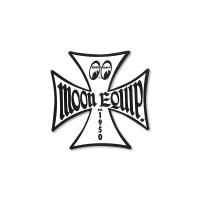 MOON Equipped Cross Extra Small White Sticker
