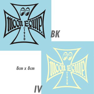 Photo1: MOON Equipped Iron Cross Decal
