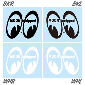 Photo1: MOON Equipped Eye Shape Die Cut Sticker