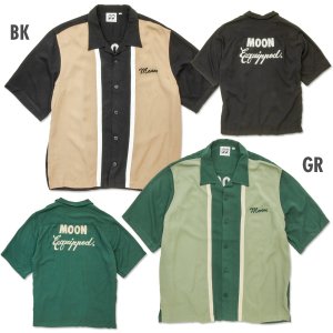 Photo5: MOON Equipped Two-tone Bowling Shirt