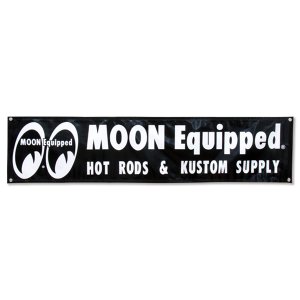 Photo1: MOON Equipped Black Vinyl banner