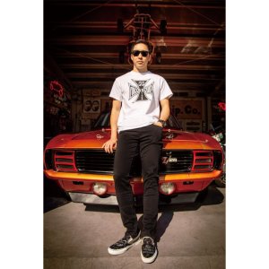 Photo1: MOON Equipped Iron Cross T-shirt