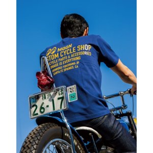 Photo2: MOON Custom Cycle Shop T-shirt