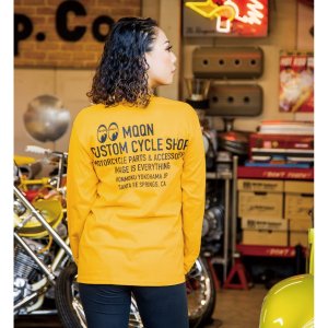Photo2: MOON Custom Cycle Shop Long Sleeve T-shirt