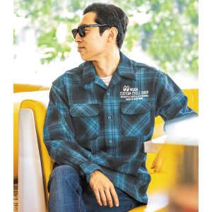Photo2: 【30%OFF】MOON Custom Cycle Shop Wool Check Shirt