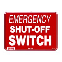 EMERGENCY SHUT-OFF SWITCH Message Plate