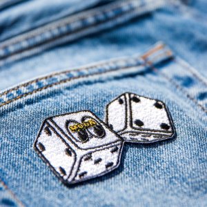 Photo1: MOON Twin Dice Patch