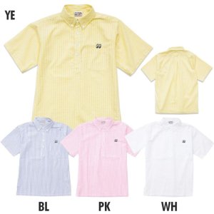 Photo3: MOON Stripe Pull-over Short Sleeve Shirt