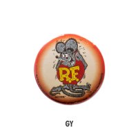 Rat Fink Can Badge Gray Fink