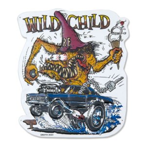Photo1: Rat Fink Tin Sign Wild Child