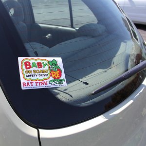 Photo2: Rat Fink Baby on Board Sticker