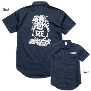 Photo4: Rat Fink Short Sleeve Work Shirt