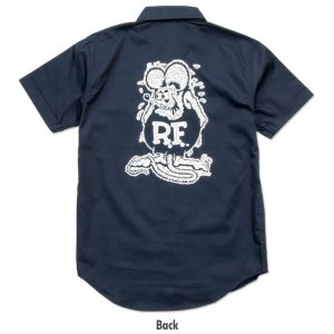 Photo6: Rat Fink Short Sleeve Work Shirt