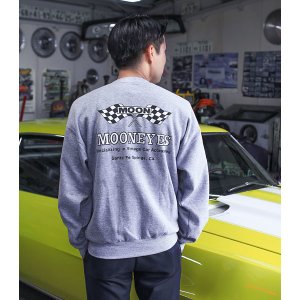 Photo1: MOON Checker Flag Sweat Shirts