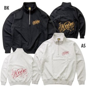 Photo5: MOON Modern Script Logo Half Zip Sweatshirt