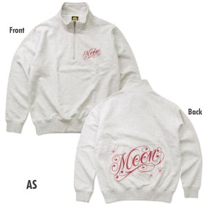 Photo7: MOON Modern Script Logo Half Zip Sweatshirt