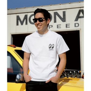 Photo1: MOON Checker Flag T  Shirts