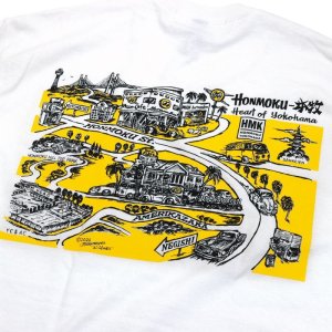Photo5: MOON Honmoku Map T-shirt