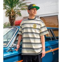 MOON Multi-Striped Embroidered T-shirt