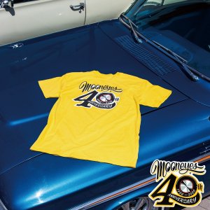 Photo1: MOONEYES 40th Anniv. Disc T-shirt