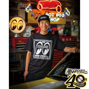 Photo1: MOONEYES 40th Anniv. Eyeshape Logo T-shirt