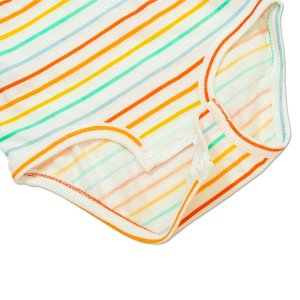 Photo3: MOON Baby Long Sleeve Rainbow Bodysuit