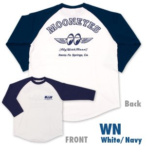 Photo2: FLY with MOON Raglan 3/4 Sleeve T-Shirt