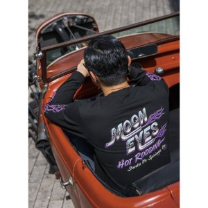 Photo1: MOONEYES Hot Rodding Long Sleeve T-shirt