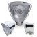 Photo1: Chrome Triangle Motorcycle Headlight (1)