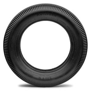 Photo2: Autobahn "R" Bias Style Black Wall Radial Tire 5.00 x 16 Inch