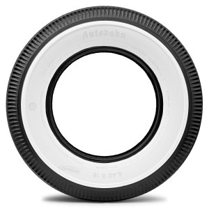 Photo2: Autobahn "R" Bias Style White Wall Radial Tire 5.00 x 16 Inch