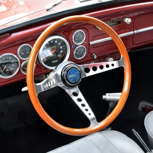 Photo1: FLAT4 Formula Wood Steering Wheel (374mm)