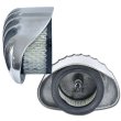 Photo2: Finned clamshell cast air cleaner (2)