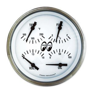Photo: MOON Equipped 4 5/8inch QUAD Gauge (White)