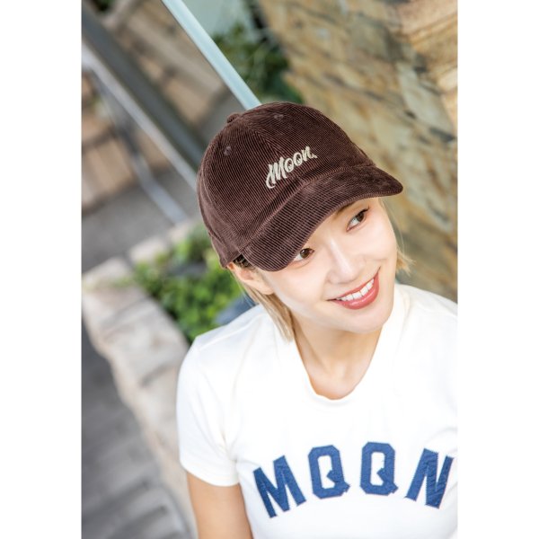 Photo2: MOON Lettering Corduroy Hat (2)