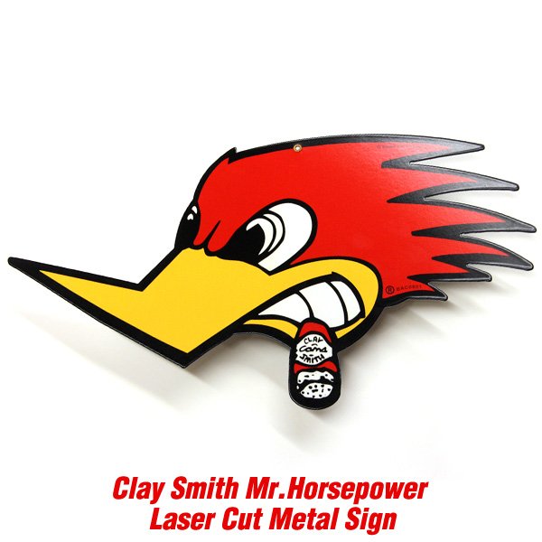 Photo1: Clay Smith Mr. Horsepower Laser Cut Metal Sign (1)