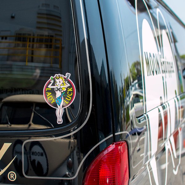Photo1: Lady Luck 6-inch Sticker (1)