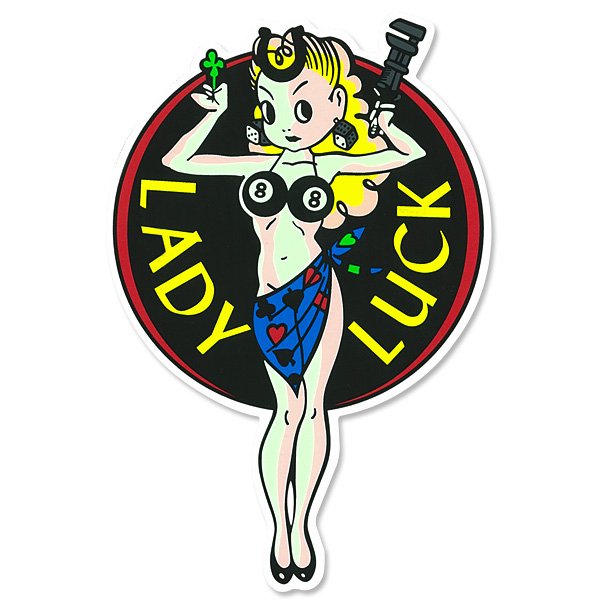 Photo2: Lady Luck 6-inch Sticker (2)