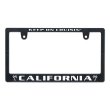 Photo1: CALIFORNIA License Plate Frame BK/WH JPN Size (1)