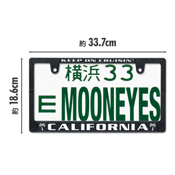 Photo5: CALIFORNIA License Plate Frame BK/WH JPN Size (5)